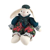 Ganz Heritage Plush Bunny Pair: Vintage Christmas Rabbit Stuffed Animals