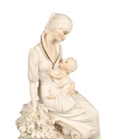 Vintage Capodimonte Maternity Statue by Armani: 1980s Italian Porcelain Art