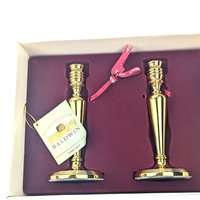 Vintage Baldwin Brass Candlesticks: Mid-Century Modern Taper Candle Holders
