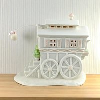 Dept 56 Snowbunnies "My Woodland Wagon": Vintage 1995 Lighted Easter Figurine