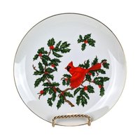 Vintage Lefton Cardinal Christmas Dishes: 6-Piece Porcelain Holiday Set