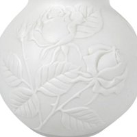 Vintage Kaiser Bisque Vase: Embossed Roses, 1980s Porcelain Decor