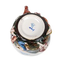 Vintage Capodimonte Cup and Saucer Set with Trinket Dish: Hand-Painted Italian Porcelain