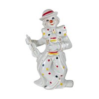 Vintage Ceramic Clown Figurine Lot: Hand-Painted Retro Decor