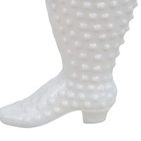 Vintage Fenton Hobnail Milk Glass Boot: Small Planter Trinket Dish
