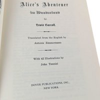 1974 German Alice in Wonderland Book: Bilingual Reader Gift