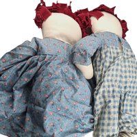 Vintage Raggedy Ann and Andy Dolls, Handmade Rag Dolls, 15 Inch Raggedy Ann, 15 Inch Raggedy Andy, Collectible Dolls, Gift for Collector