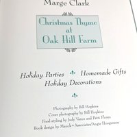 Signed Christmas Thyme at Oak Hill Farm Book: 1994 Holiday Decor & Crafts
