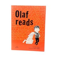 Vintage 1961 Olaf Reads Book: Joan Lexau Illustrated Softcover for Early Readers