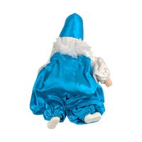 Vintage Porcelain Jester Doll: Blue & White Clown Figurine