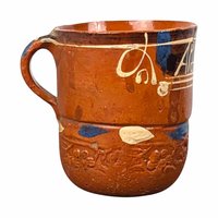 Handmade Pottery Mug: Rustic Southwestern Decor, 4 Inches Tall