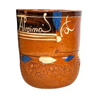 Handmade Pottery Mug: Rustic Southwestern Decor, 4 Inches Tall