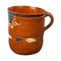 Handmade Pottery Mug: Rustic Southwestern Decor, 4 Inches Tall