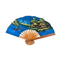 Vintage Asian Inspired Decorative Fans: Cloth, Wood & Plastic Wall Decor