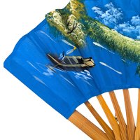 Vintage Asian Inspired Decorative Fans: Cloth, Wood & Plastic Wall Decor