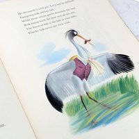 Vintage 1957 La Fontaine's Fables: Illustrated Hardcover Children's Story Book