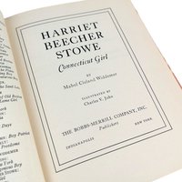Vintage 1949 'Connecticut Girl' Book: Harriet Beecher Stowe Biography, Illustrated Hardcover