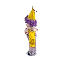 Vintage Soft Expressions Porcelain Clown Doll: Purple Hair, Collectible