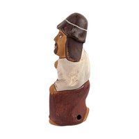Vintage Clay Man Whistle: Handmade Folk Art Figure