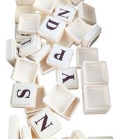 Vintage Upwords Game: 1988 Milton Bradley 3D Word Stacking