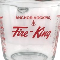 Vintage Anchor Hocking Glass Measuring Cup: 32oz, Red Markings