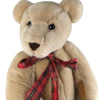 Vintage Polar Puff Jointed Teddy Bear: 18" Tan Plush Stuffed Animal