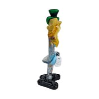 Vintage Art Glass Clown Figurine: Handmade Statue, Circus Decor