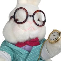 Vintage 1991 White Rabbit Plush: Target Alice in Wonderland Stuffed Animal