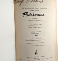 Vintage 1951 Fledermaus Vocal Score: Johann Strauss Metropolitan Opera Sheet Music