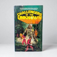 Vintage 1977 Challengers of the Unknown Paperback, Ron Goulart Novel, DC Comics Tie-In, Jack Kirby Creation, 70s Pulp Adventure Book
