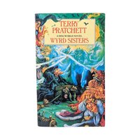 Vintage Wyrd Sisters Paperback, Terry Pratchett Discworld Novel, Josh Kirby Art, Granny Weatherwax Witches Book, 1989 Corgi Edition