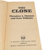 Vintage 1965 The Clone Paperback, Kate Wilhelm Sci-Fi Novel, Theodore Thomas, Nebula Award Nominee, 60s Abstract Cover Art Book