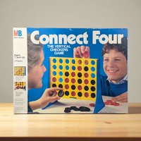 Vintage 1990 Connect Four Game by Milton Bradley, Complete 90s Board Game, The Vertical Checkers Strategy Game, Classic Family Game