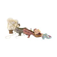 Vintage Resin High Heel Shoe Ornaments: Fashion Christmas Decor, Set of 4