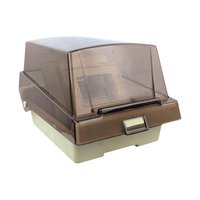 Vintage Eichner Floppy Diskette Storage Case: Smoked Lid, 4 Dividers