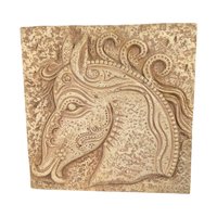 Vintage Greek Plaster Wall Plaques: Horse and Bull Relief Art