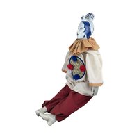 Vintage Chinese Opera Doll: Blue & White Porcelain, 24 Inch with Stand