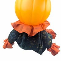 Vintage Halloween Pumpkin Man Candy Bowl Door Greeter: 24" Seated Decoration