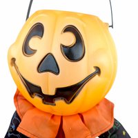 Vintage Halloween Pumpkin Man Candy Bowl Door Greeter: 24" Seated Decoration