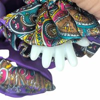 Vintage Porcelain Jester Doll Shelf Sitter, Purple Harlequin Figurine, Collectible Pierrot Clown Decor, Whimsical Mantel Display