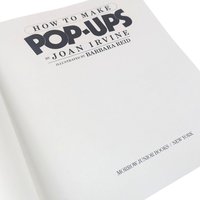 Vintage 1987 How to Make Pop-Ups Book: Joan Irvine, Barbara Reid Illustrations