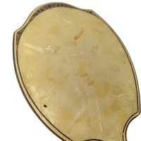Vintage Lucite & Celluloid Hand Mirror Pair: Imperfect Vanity Decor