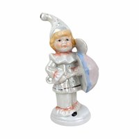 Vintage Lusterware Jester Figurines, Set of 3: Retro Clown Decor