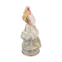 Vintage 1989 Happy Holidays Barbie Music Box: Enesco Ceramic Figurine