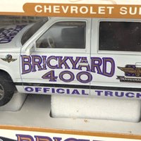Vintage 1994 Chevrolet Suburban Truck Bank: Brookfield Brickyard 400 NASCAR Diecast