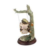 Vintage Children on Swing Figurine: Giuseppe Armani Gulliver's World 14" Resin Statue