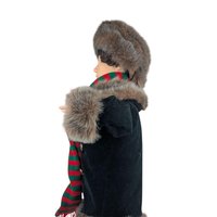 Vintage Animated Caroler Boy Figure: Light-Up Christmas Display