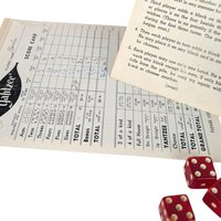 Vintage 1956 Yahtzee Game: Lowe Co. Collectible Dice Game