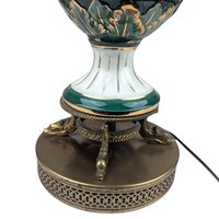 Large Vintage Italian Ceramic Cherub Lamp, Ornate Hollywood Regency Table Lamp, Grandmillennial Decor, Capodimonte Style Accent Lighting
