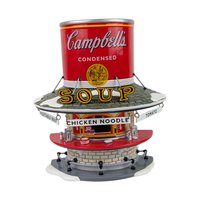 Dept 56 Campbell's Soup Counter, Snow Village Building 2002, Lighted Christmas Village House, Vintage D56 Retired Figurine with Box